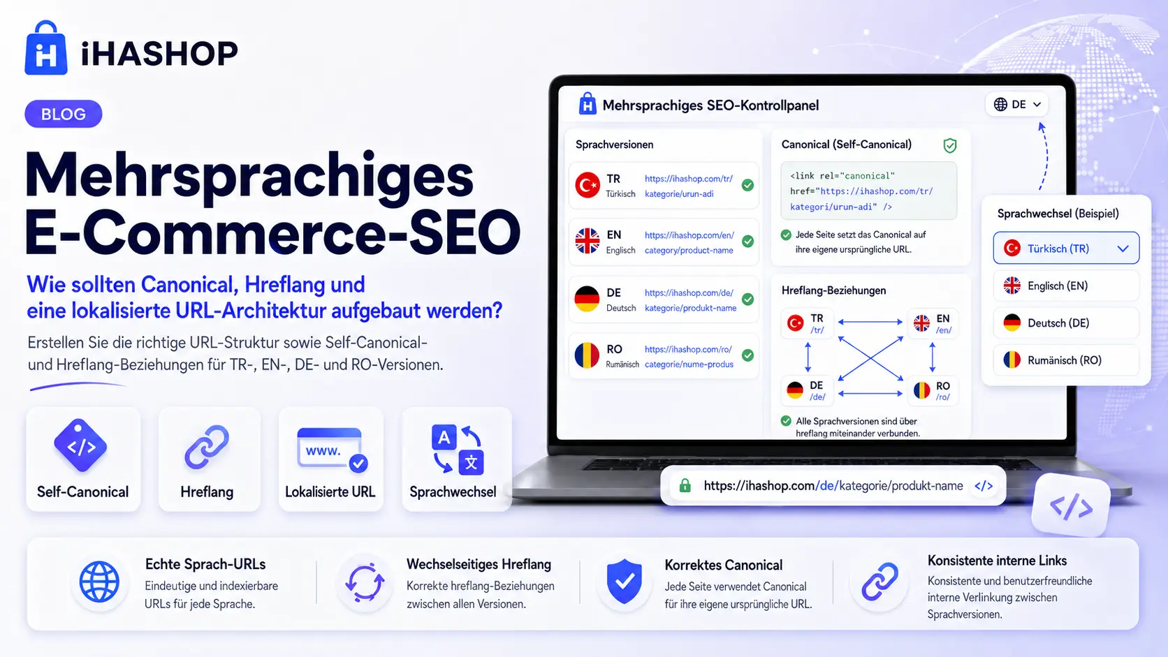 Mehrsprachige E-Commerce-SEO: Wie werden Canonical, Hreflang und lokalisierte URLs richtig aufgebaut?