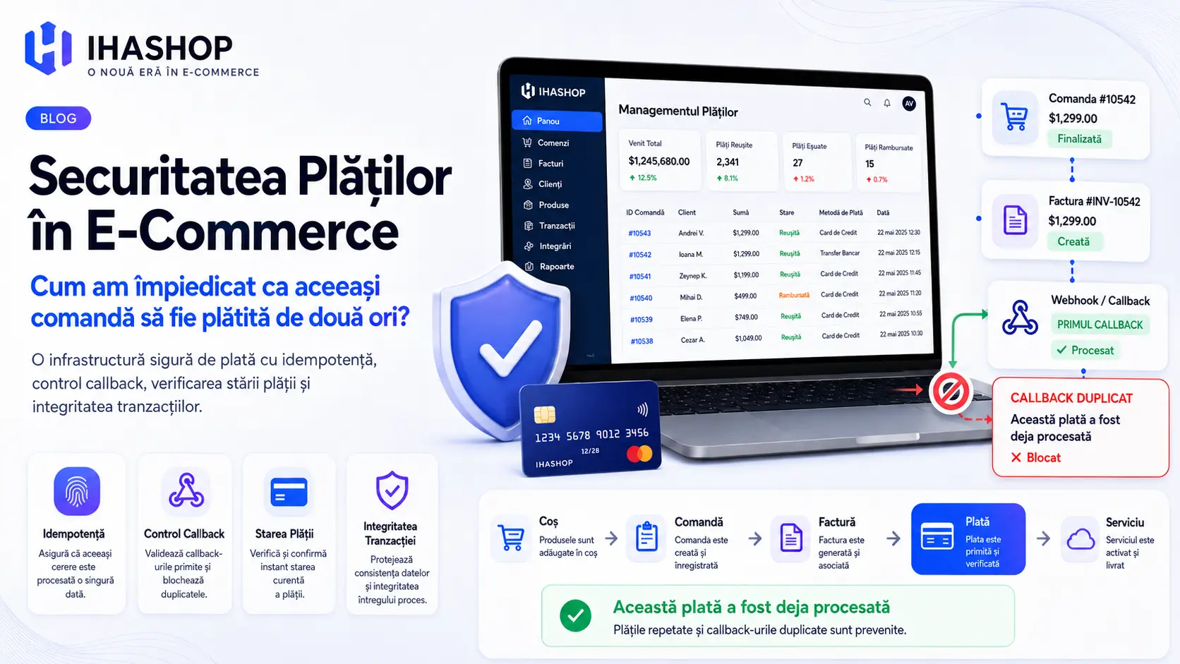 Securitatea Plăților în E-Commerce: Cum Prevenim Procesarea Aceleiași Comenzi de Două Ori?