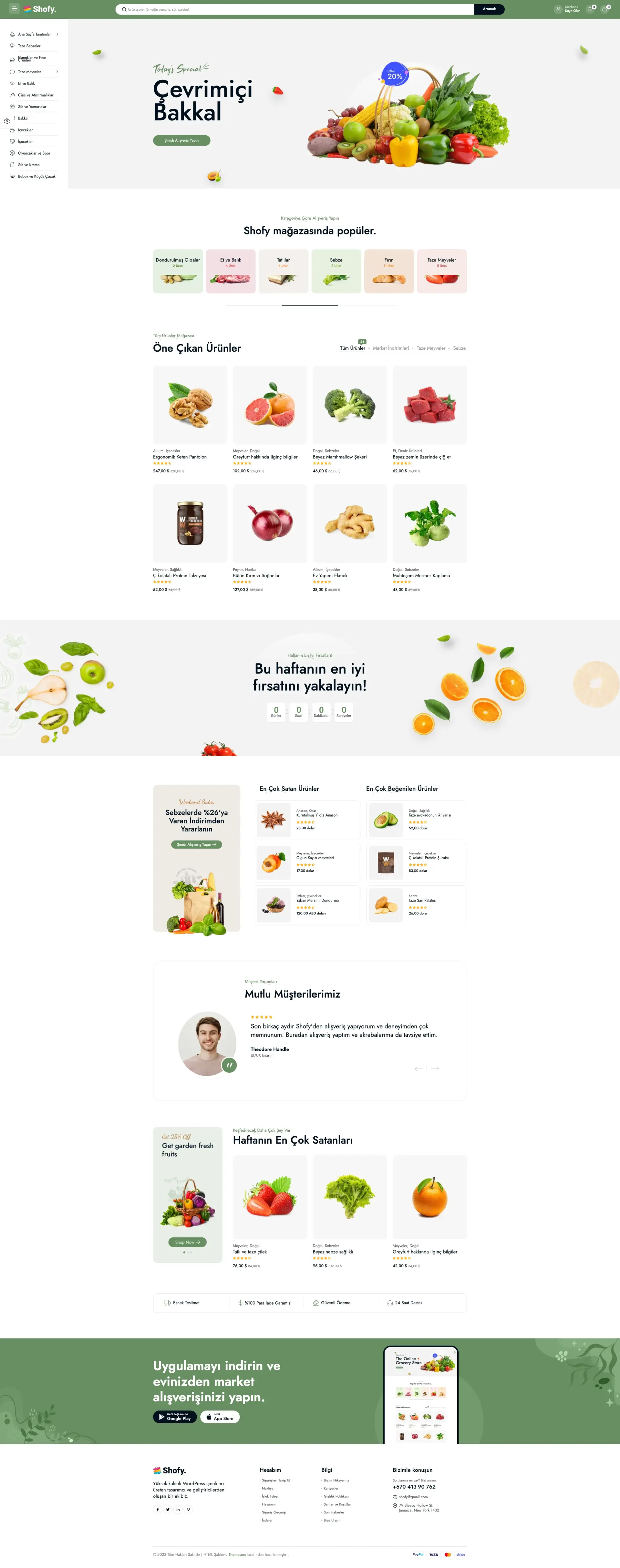IHASHOP Grocery – Süpermarket ve Gıda E-Ticaret Teması